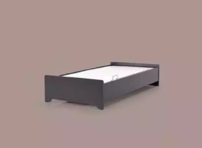 Designer beds Childrens bed Black Bed youth bed wooden furniture 100x200cm